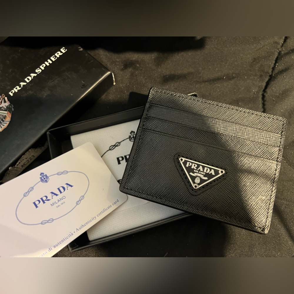 Authentic Prada card holder